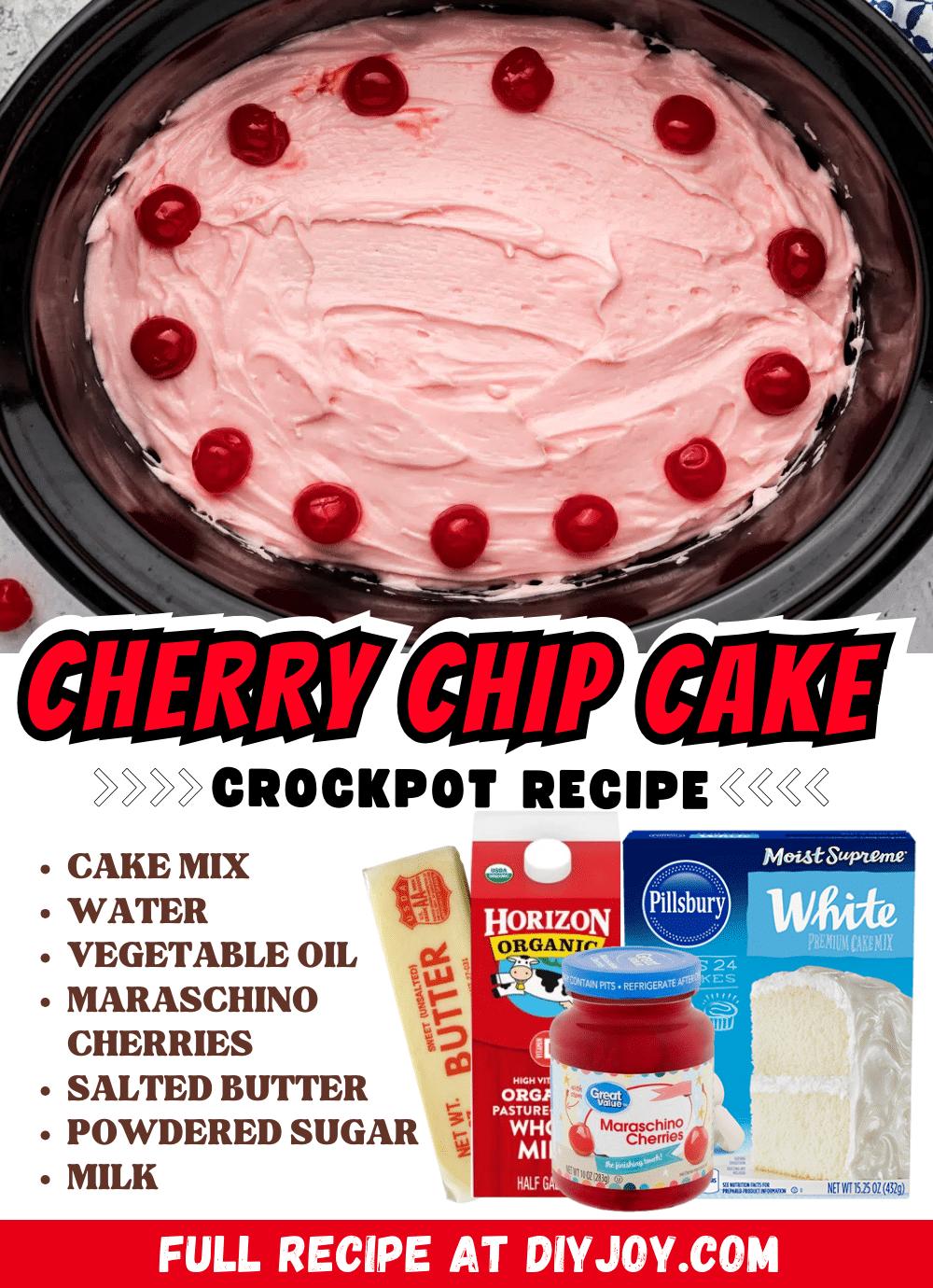 Easy Slow Cooker Cherry Chip Cake Recipe