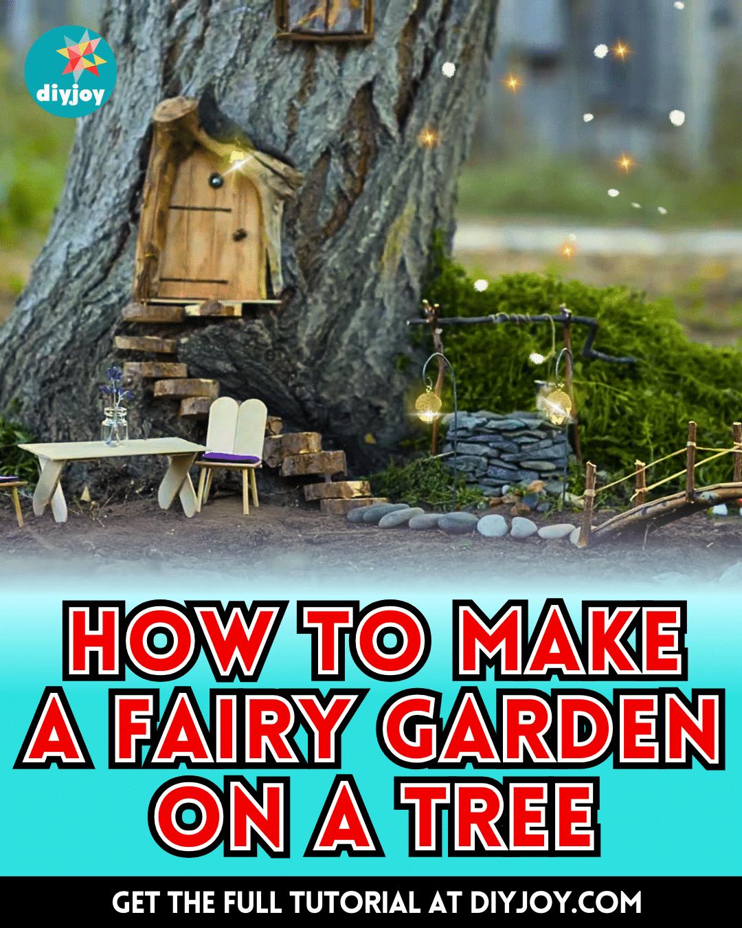 How to Make a Fairy Garden on a Tree