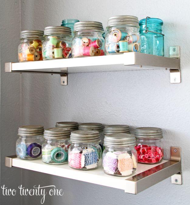 Jelly Jars Organizer, a project the whole family can help with and a satisfying weekend project worth the effort
