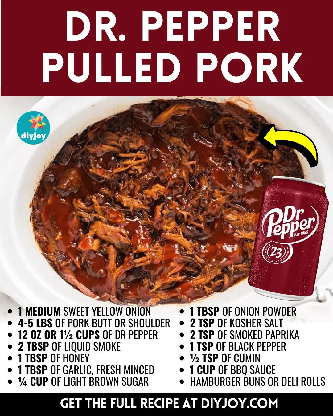 Easy Crockpot Dr. Pepper Pulled Pork Recipe