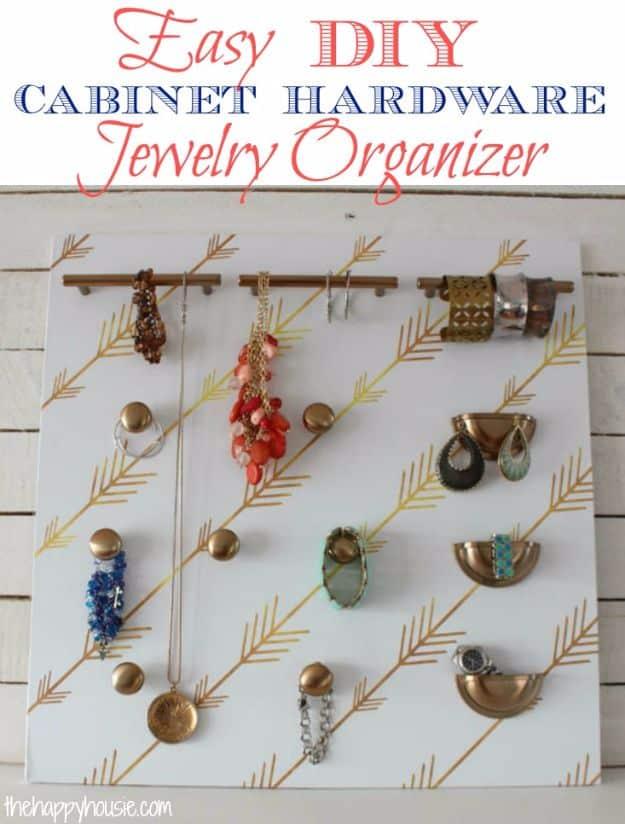 Easy DIY Cabinet Hardware Jewelry Storage, a handmade storage accent, flexible enough to fit whatever materials are on hand