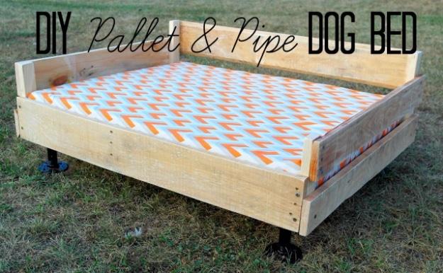 DIY Pallet And Pipe Dog Bed, worth trying before buying something new and a project that comes together in an afternoon