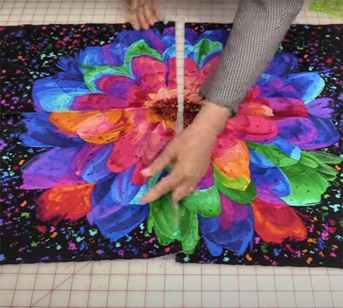 quilt with a large floral panel materials