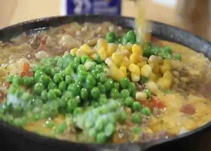 Cooking the shipwreck ground beef skillet