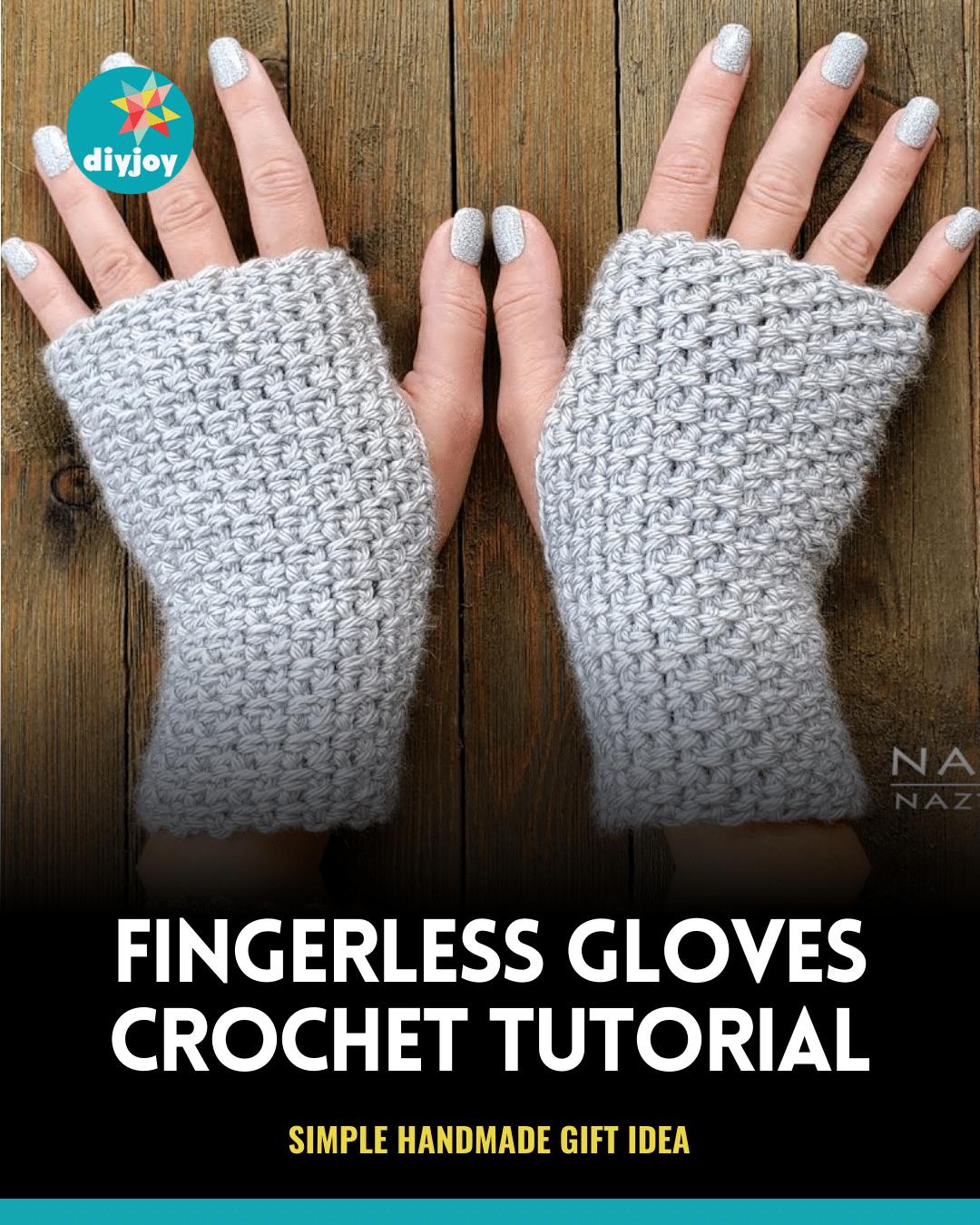 Easy Fingerless Gloves Crochet Tutorial