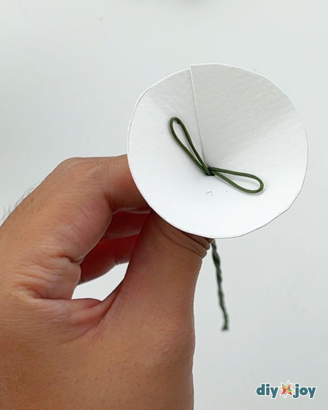 Toilet Paper Flowers — making a cone shape