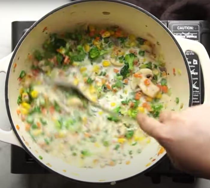 how to cook vegetable soup with no cream