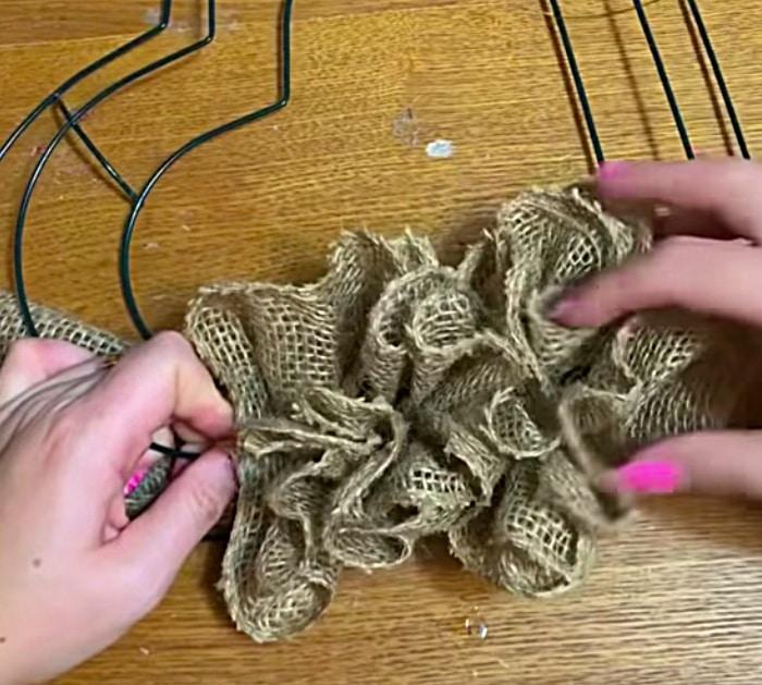 Learn to make a cute cheap quick easy Burlap Heart Wreath For Valentines Day