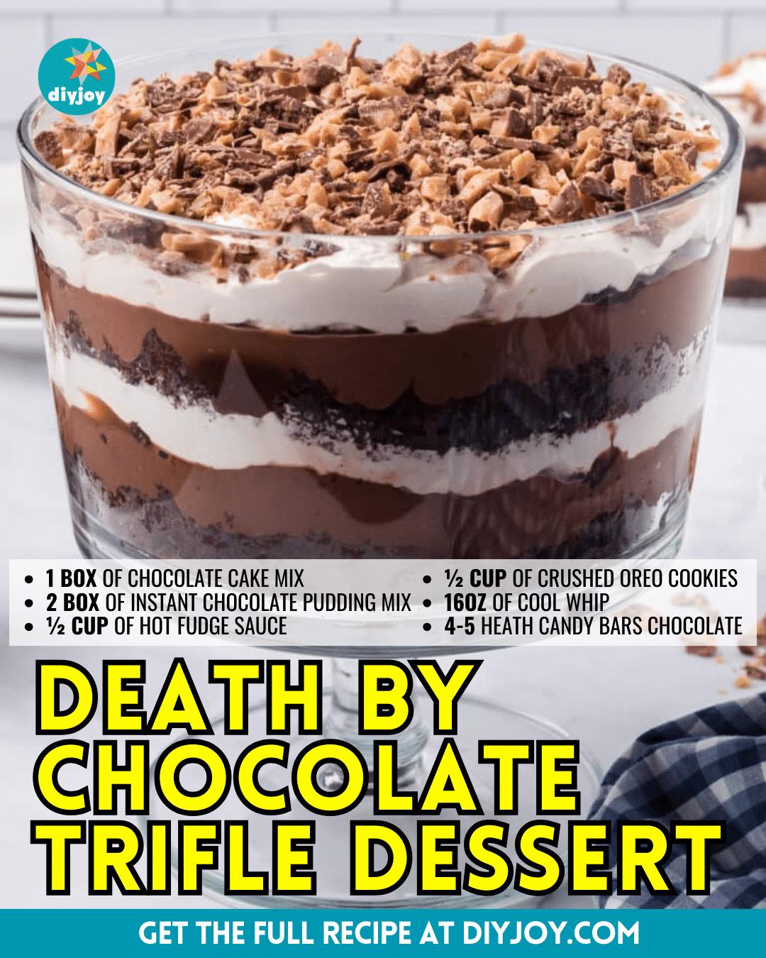 Easy Death By Chocolate Trifle Dessert Recipe
