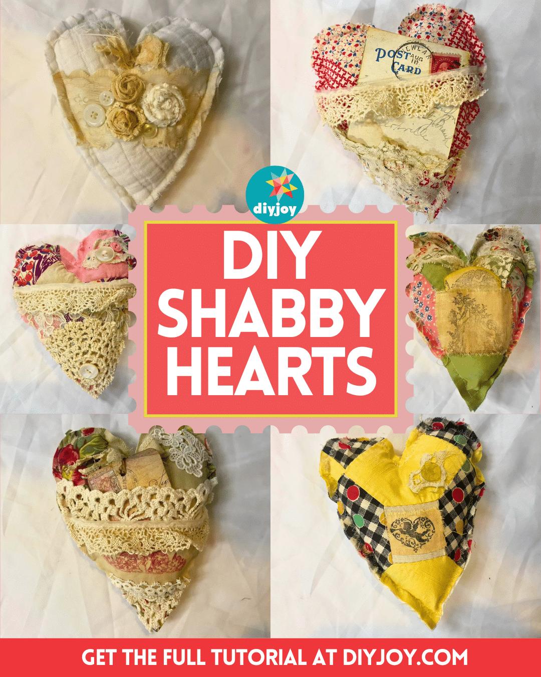 Easy-To-Make DIY Shabby Hearts