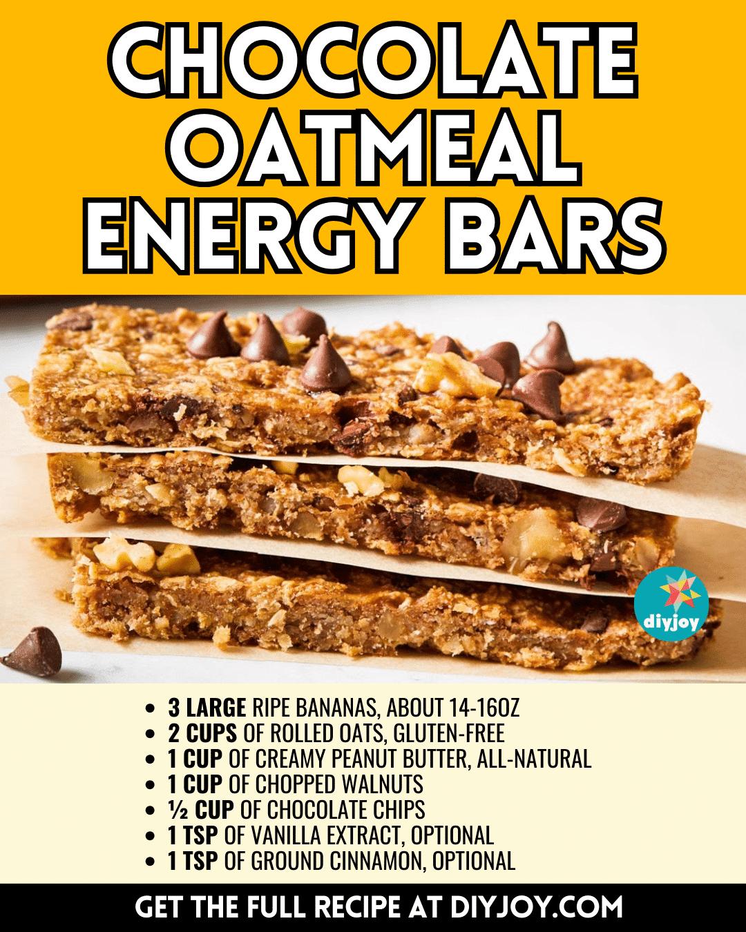 5-Ingredient Chocolate Oatmeal Energy Bars Recipe