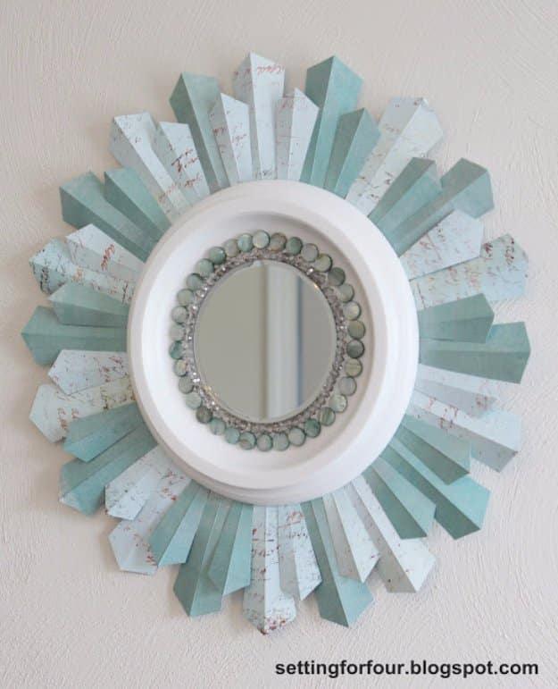 DIY Beaded Sunburst Mirror, a summer decor idea worth trying this season and a creative way to reuse what you already have