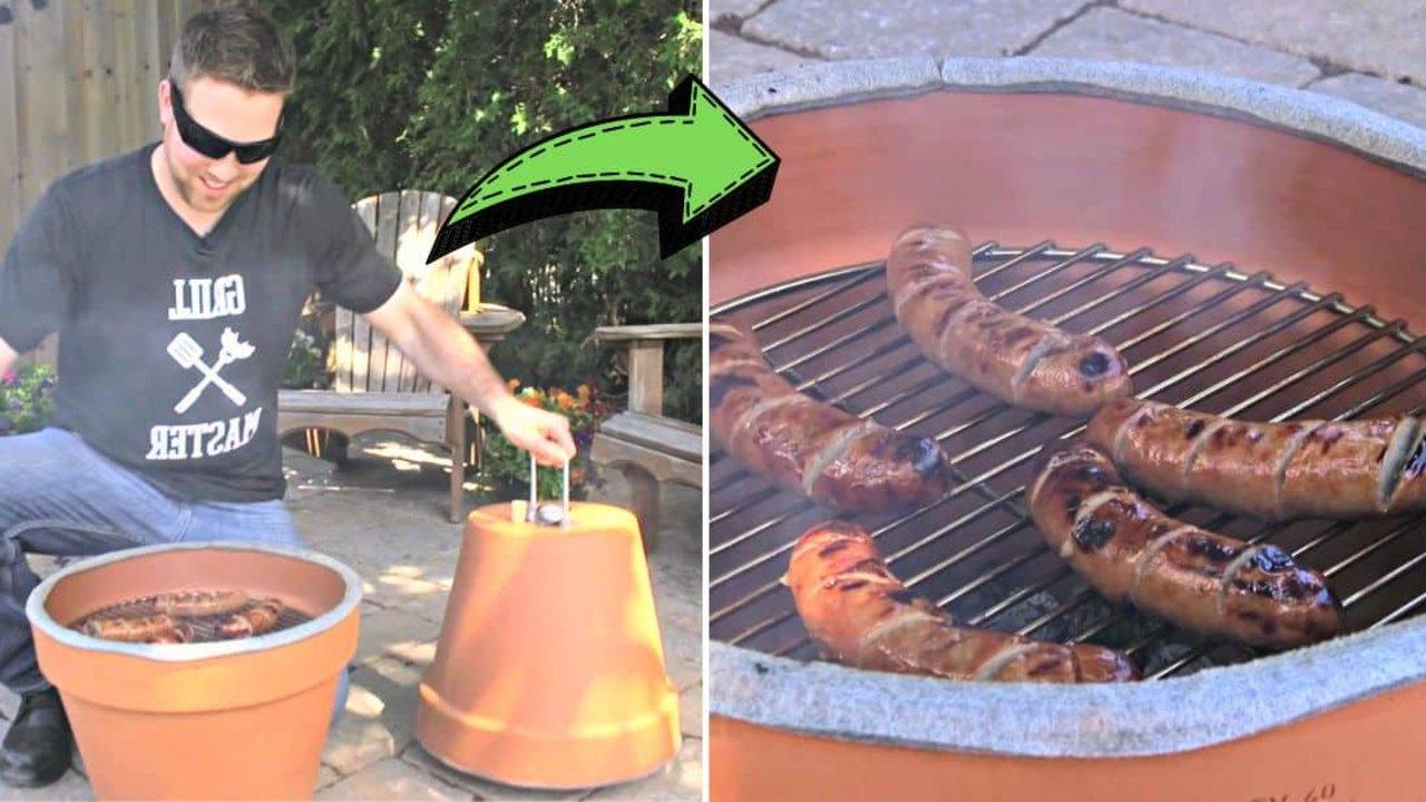 Easy To Make DIY Terra Cotta Pot Grill