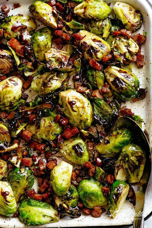 Crispy Brussel Sprouts with Bacon and Garlic, an idea worth trying this season and a popular choice on this list