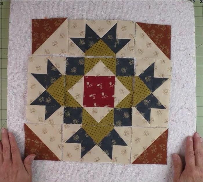 Easy Thistle Flower Quilt Block Tutorial