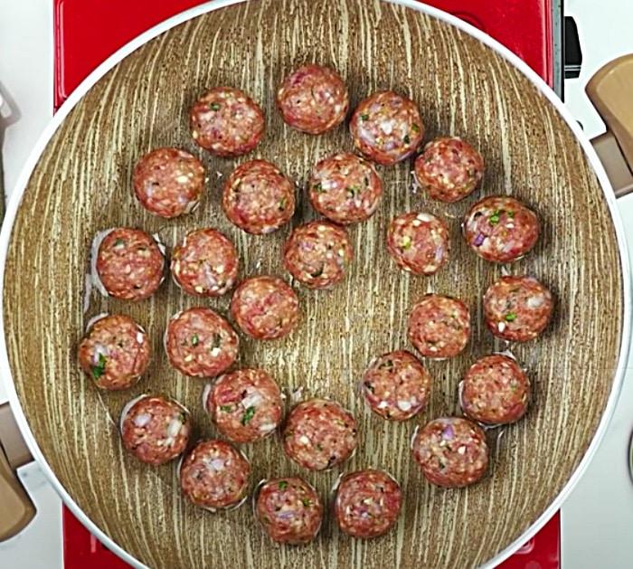 Saute Meatballs For A Dump And Bake Casserole