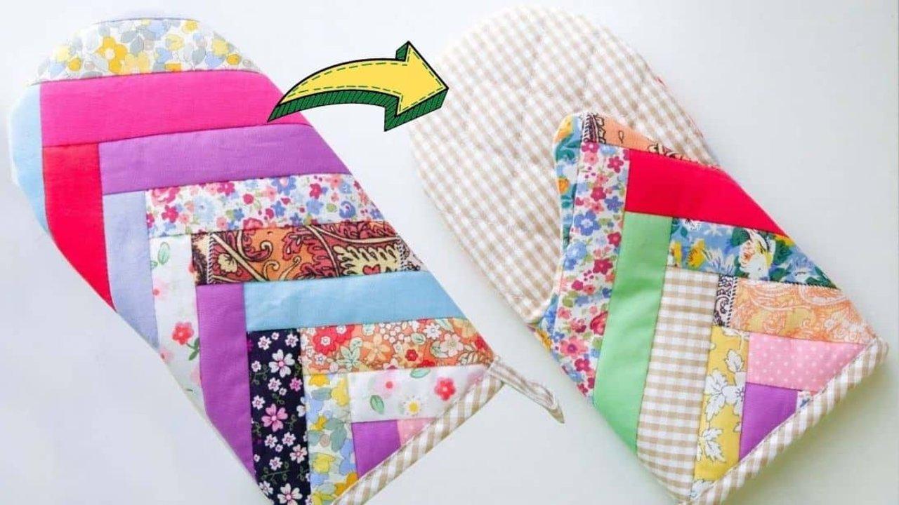 Easy Oven Mitt Using Scrap Fabrics Sewing Tutorial