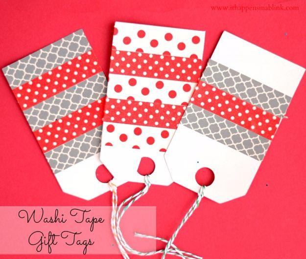 Washi Tape Gift Tags, simple enough to manage on a tight deadline and a favor that stays in use long after the occasion ends