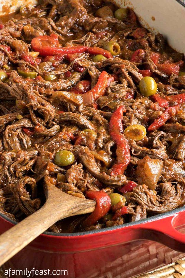 Best Mexican Food Recipes - Ropa Vieja – Homemade Authentic Mexican Version - Mexican Beef Soup - Authentic Mexican Foods and Recipe Ideas for Casseroles, Quesadillas, Tacos, Appet