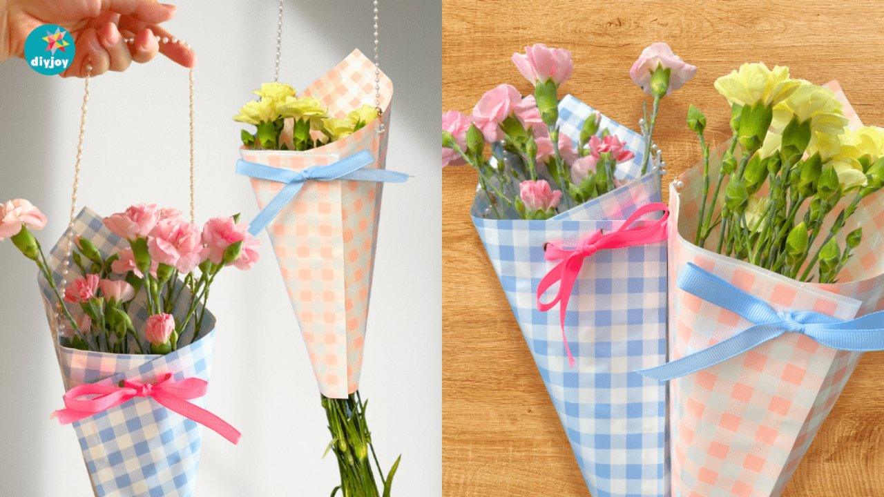 One of the Cutest DIY Mothers Day Gift Ideas is This Easy Flower Bouquet