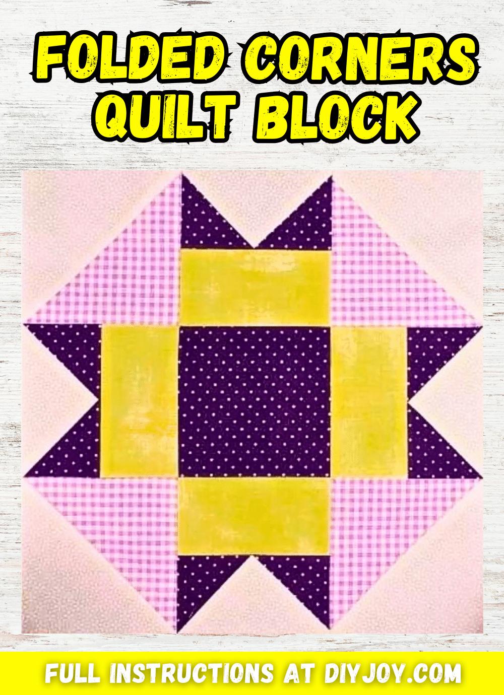 Easy Folded Corners Quilt Block Tutorial