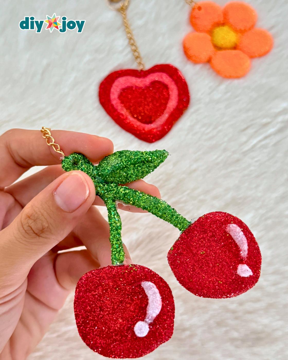 Hot Glue Keychain - easy handmade keychain idea