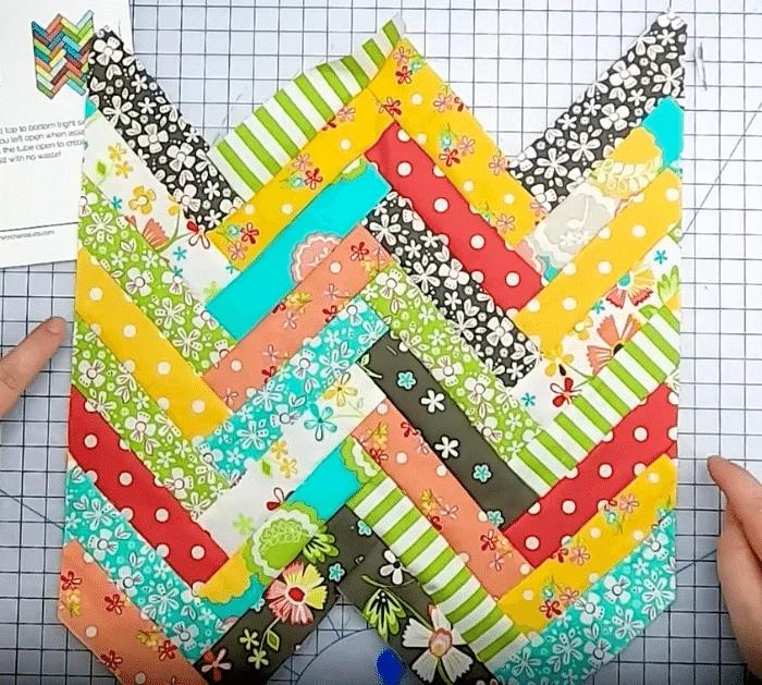 Magic No Scraps Herringbone Quilt Pattern Instructions