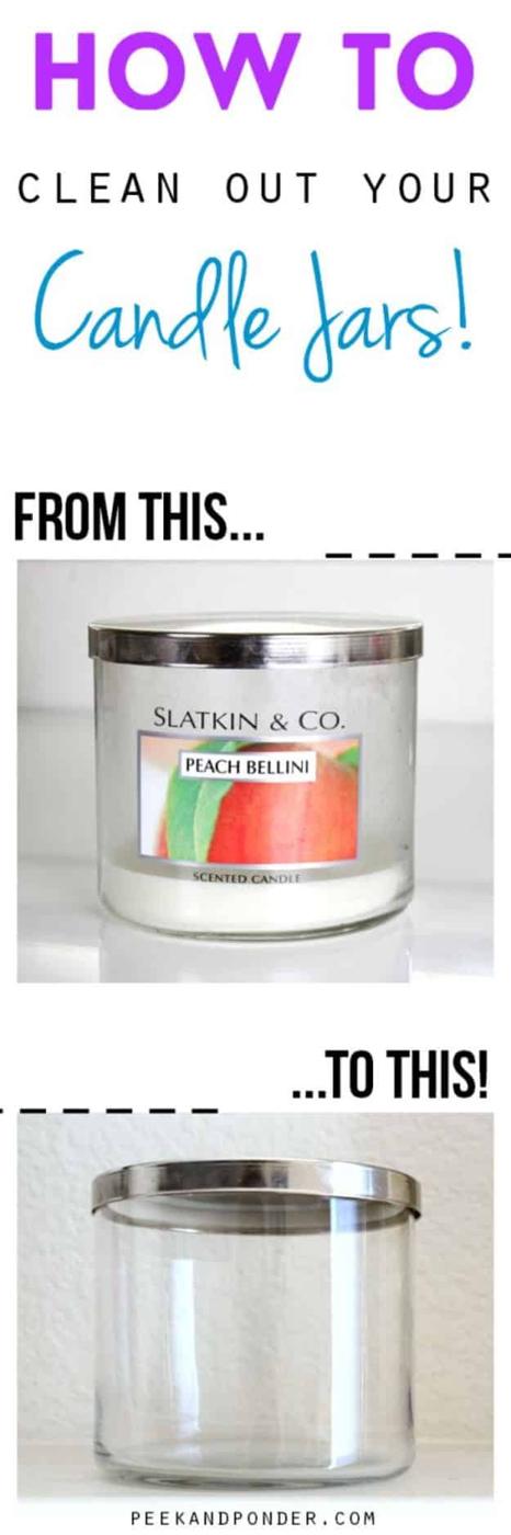 Clean Out Candle Jars, simple for a total beginner to get right the first time and a routine that finally sticks
