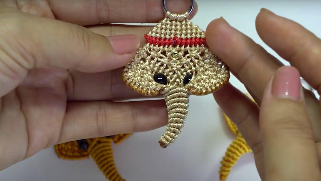 How to Make a DIY Elephant Macrame Keychain