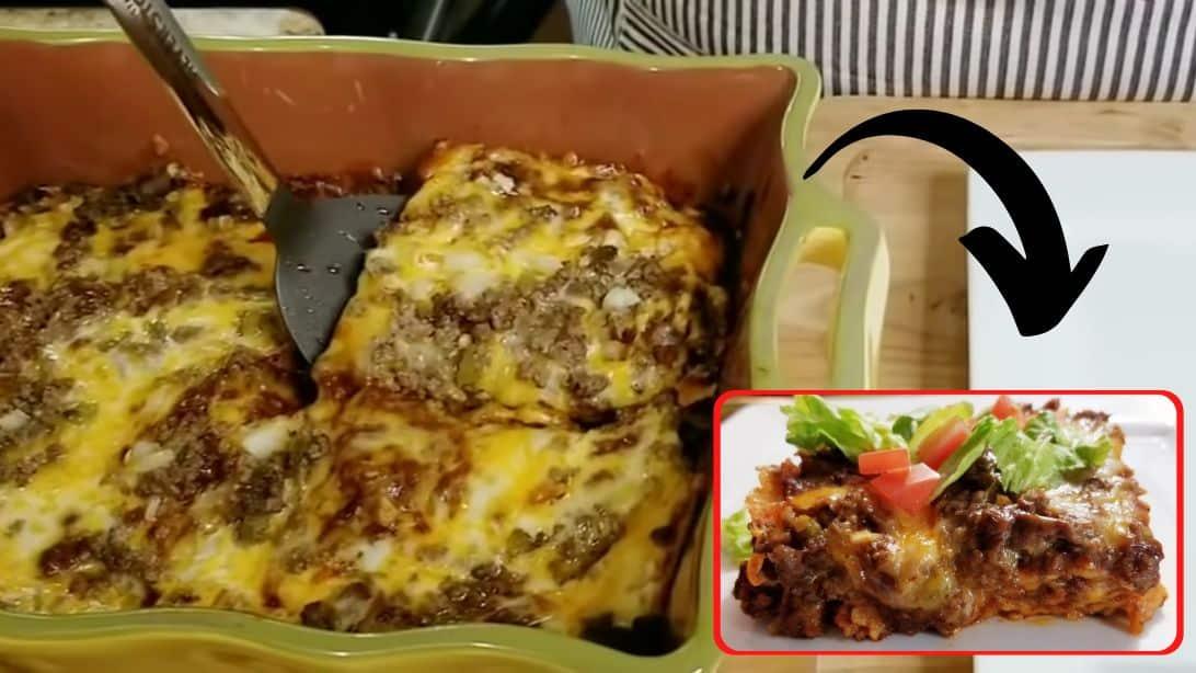 Beef Enchilada Casserole With Homemade Sauce Recipe