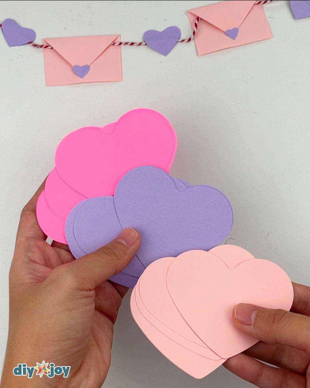 Homemade Paper Heart Wreath