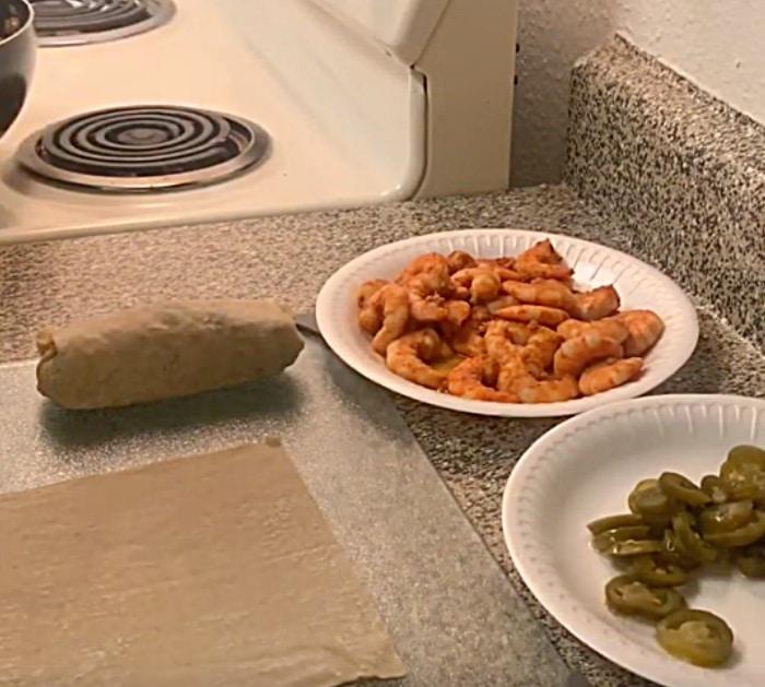Make Cajun Boudin Shrimp Egg Rolls for dinner.