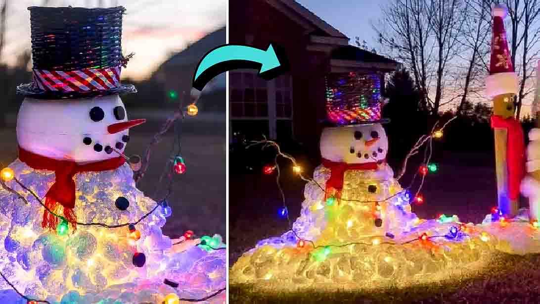 DIY Light-Up Melting Snowman Tutorial