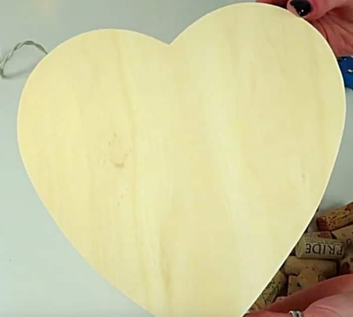 Make a cheap easy DIY Wine Cork Heart for Valentine's Day