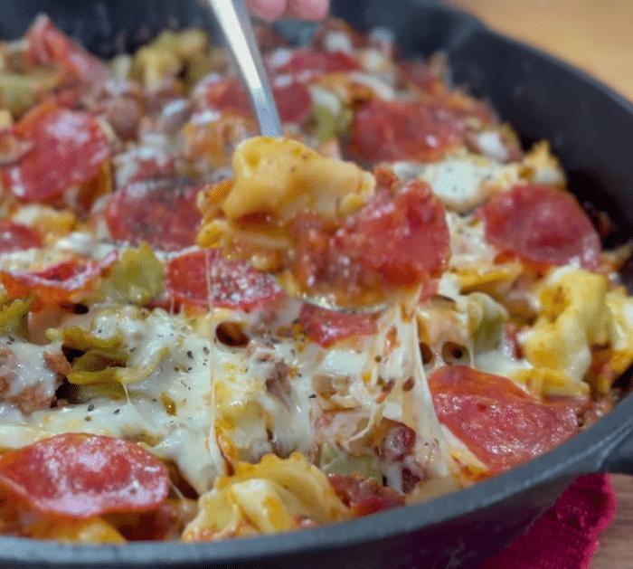 How to Make Ground Beef Tortellini Pizza Bake