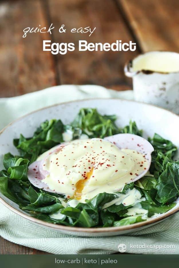 Keto Breakfast Recipes - Quick & Easy Keto Eggs Benedict - Low Carb Breakfasts and Morning Meals for the Ketogenic Diet - Low Carbohydrate Foods on the Go - Easy Crockpot Recipes a