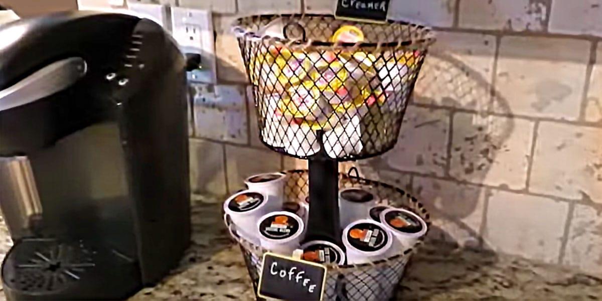 DIY Farmhouse Decor K-Cup Organizer for the Keurig