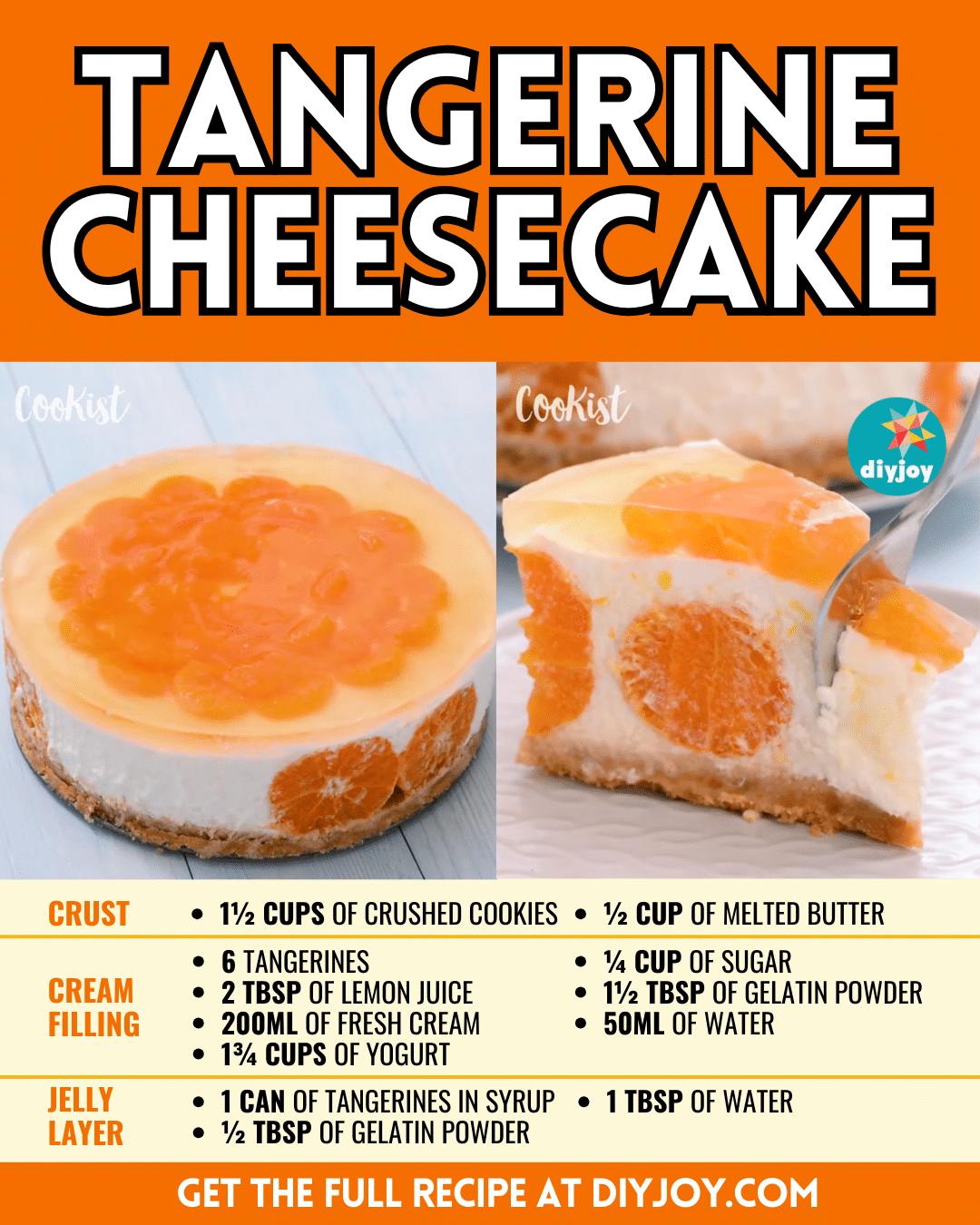 Easy No-Bake Tangerine Cheesecake Recipe