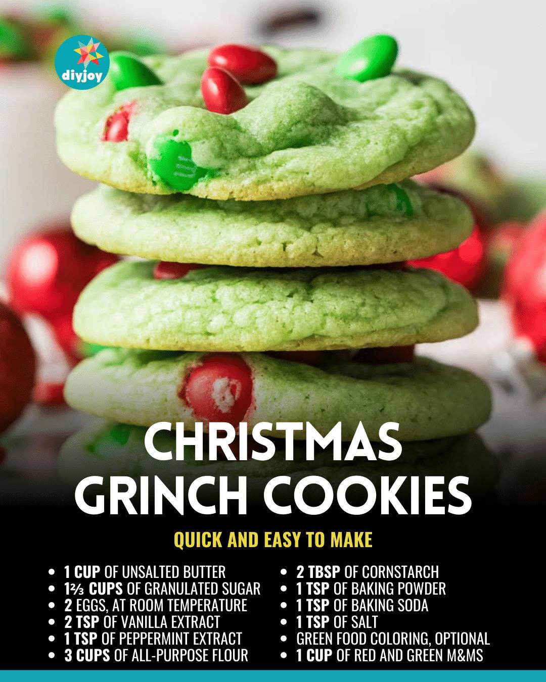 Easy-To-Make Christmas Grinch Cookies