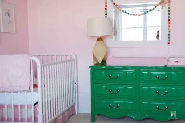 DIY Crib Skirt, a sweet handmade nursery accent, and style that costs a fraction of the retail price