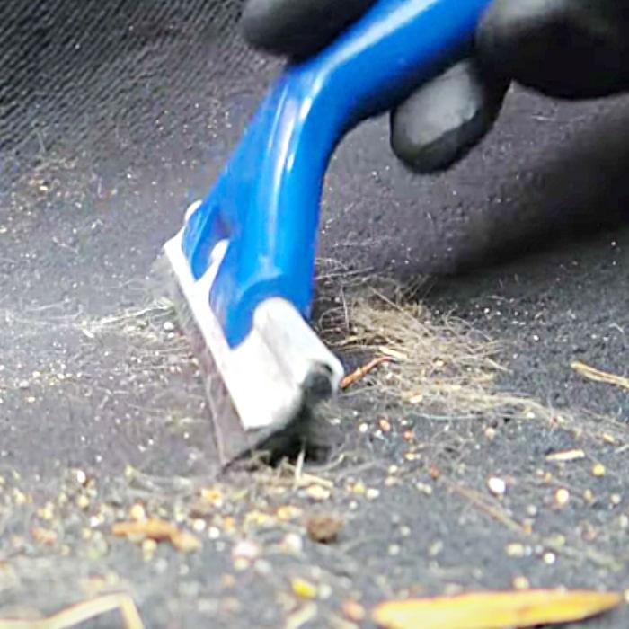 Easy Car Cleaning Ideas - Clean Pet Hair With A Shower Squeegee - Easy Car Cleaning Hacks