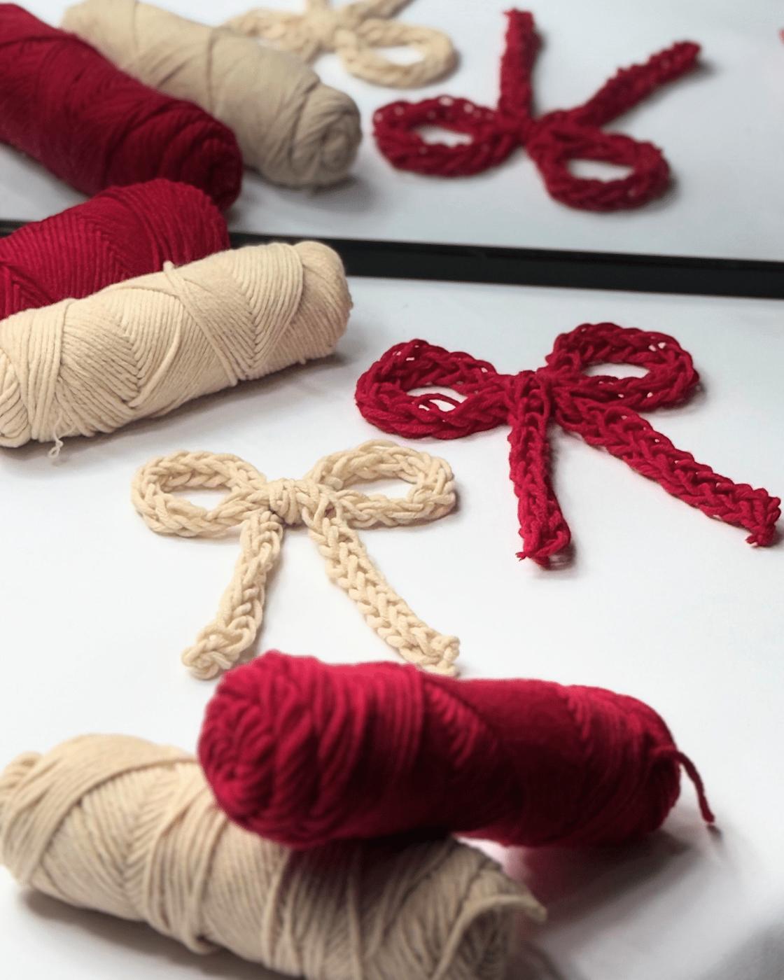 Easy Crochet Yarn Bow