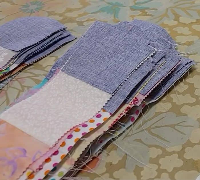 Easy Diamond Trip Quilt Using Fabric Scraps