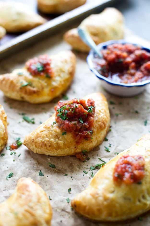 Best Mexican Food Recipes - Creamy Jalapeño Chicken Empanadas - Authentic Mexican Foods and Recipe Ideas for Casseroles, Quesadillas, Tacos, Appetizers, Tamales, Enchiladas, Crockp