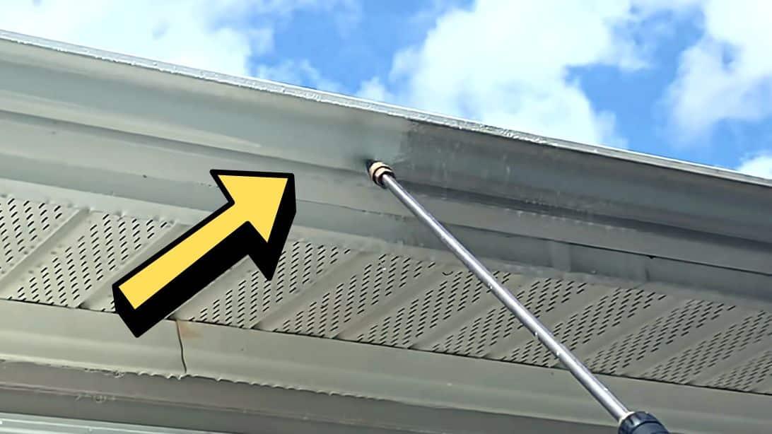 Gutter Whitening Using Dollar Store Chemical