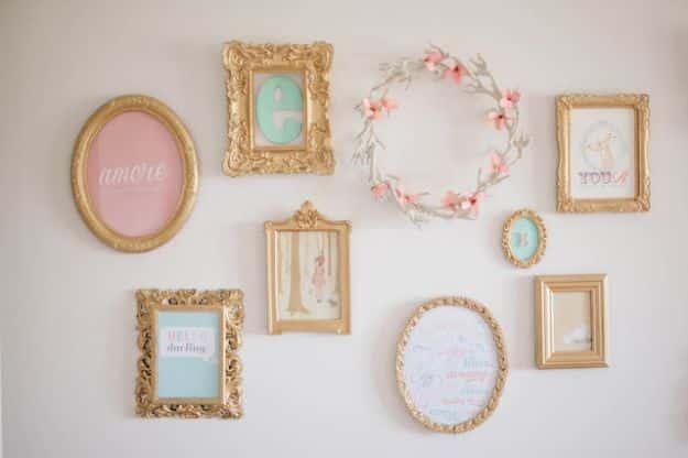 Mix and Match Frames, a sweet handmade nursery accent, friendly for a beginner working with basic tools