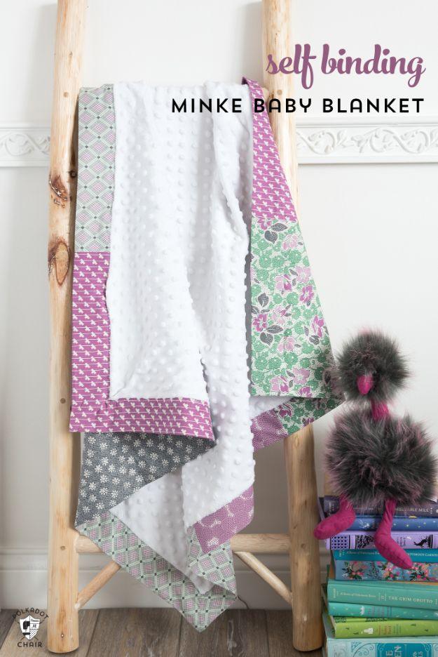 Self Binding Minke Baby Blanket, a handmade nursery piece, an accent that pulls a whole room together