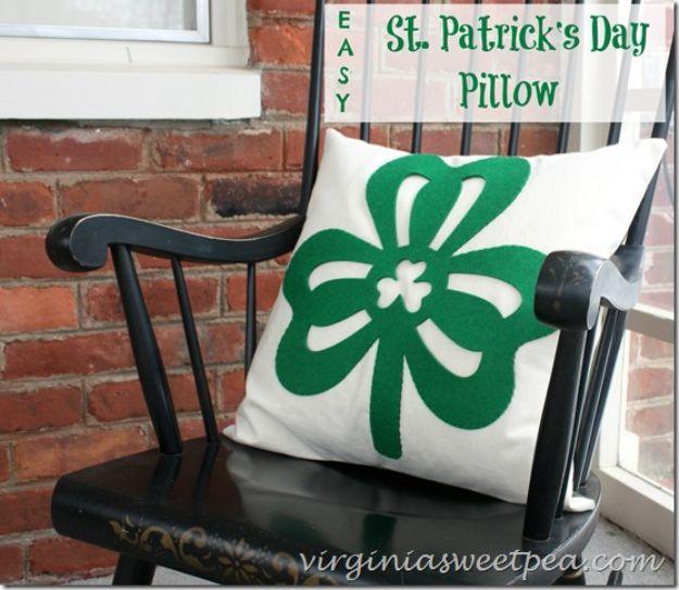 St Patricks Day Decor Ideas - Dollar Store Decor to St. Patrick’s Day Pillow - DIY St. Patrick's Day Party Decorations and Home Decor Crafts - Projects for Walls, Hanging Banners,