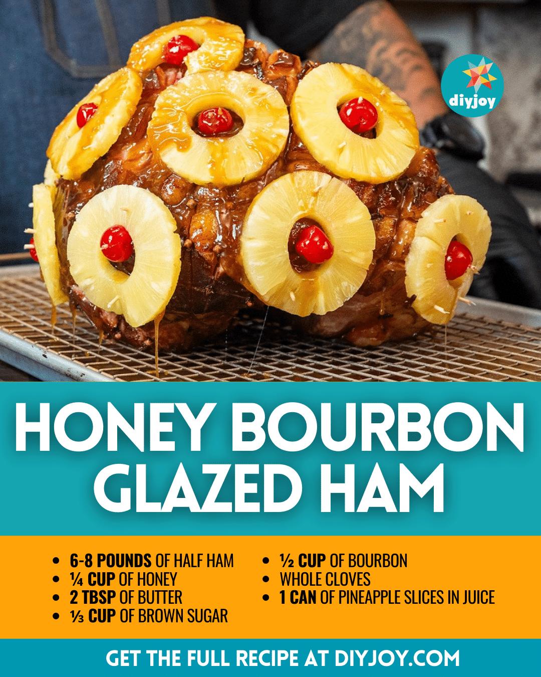 Easy Honey Bourbon Glazed Ham