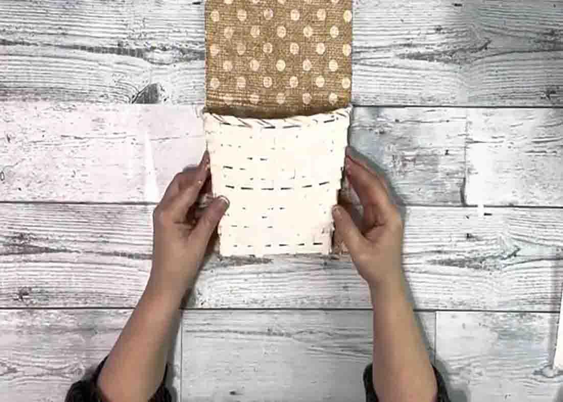 Attaching the basket to the Dollar Tree tag sign